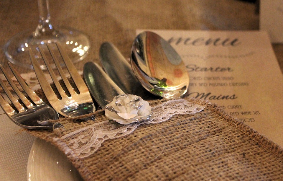 Image of cutlery and menu