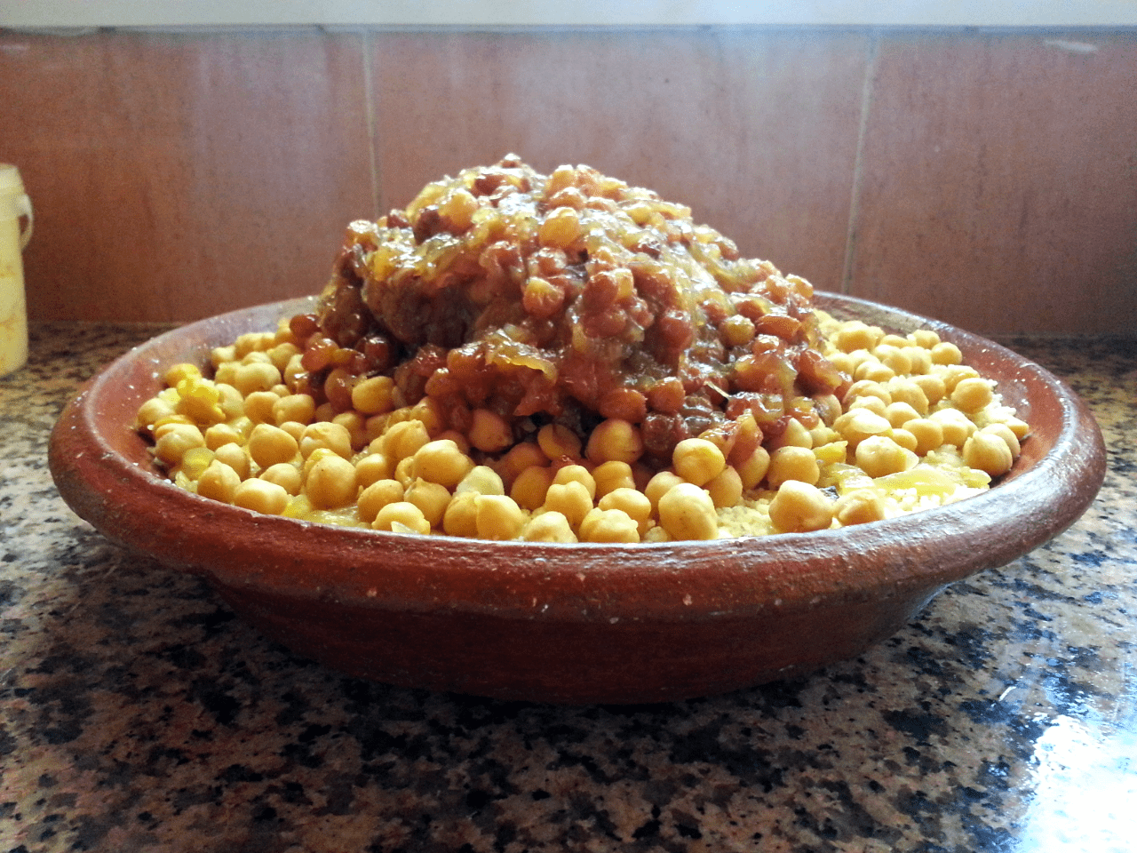 Moroccan Tfaya couscous